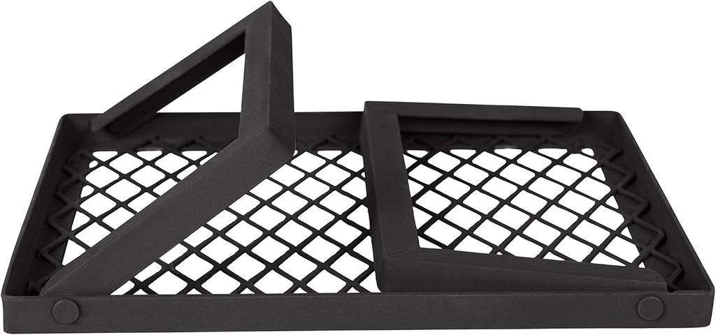 Amazon Basics Heavy-Duty Portable Camping Grill Grate for Campfire Cooking, Black