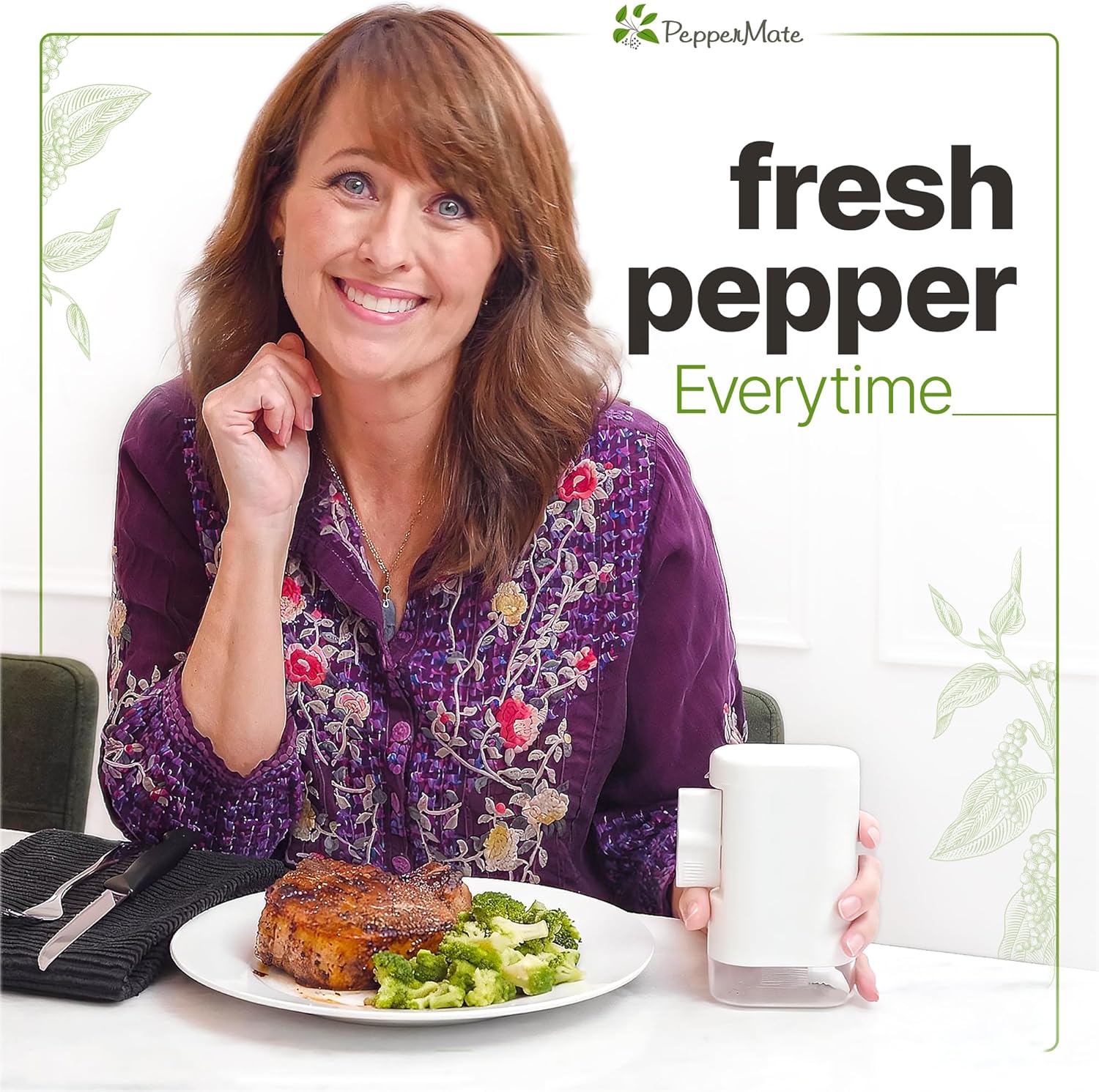 Traditional Pepper Grinder Mill - Manual, High-Efficiency Salt and Pepper Grinder Set - Durable, Adjustable Coarseness Pepper Mill Grinder - Easy to Use(Aqua)