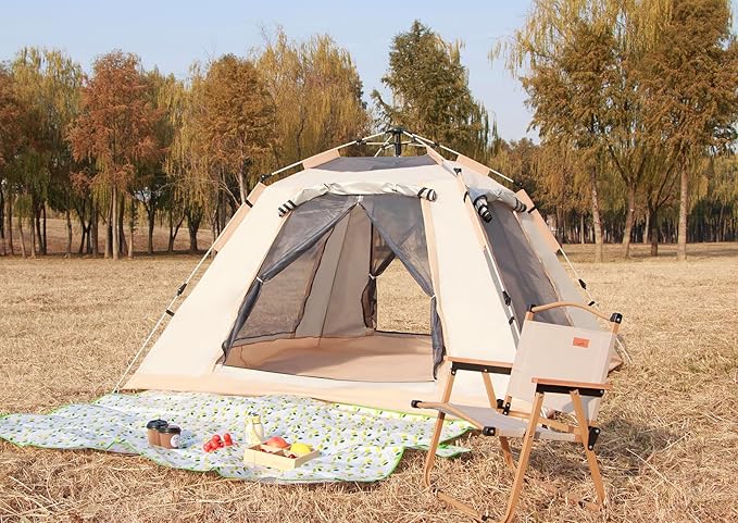 2 Person Windproof Oxford Tent Easy Setup Backpacking Tent for Camping, Hiking, Traveling