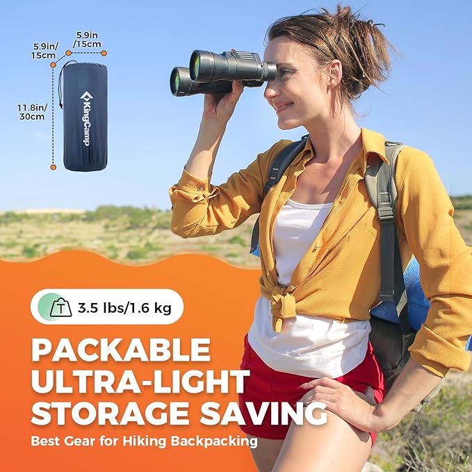 KingCamp Sleeping Pad for Camping, Inflatable Sleeping Pad Ultralight Connectable Camping Mattress with Pillow Built-in Foot Pump for Backpacking Hiking Tent Cot