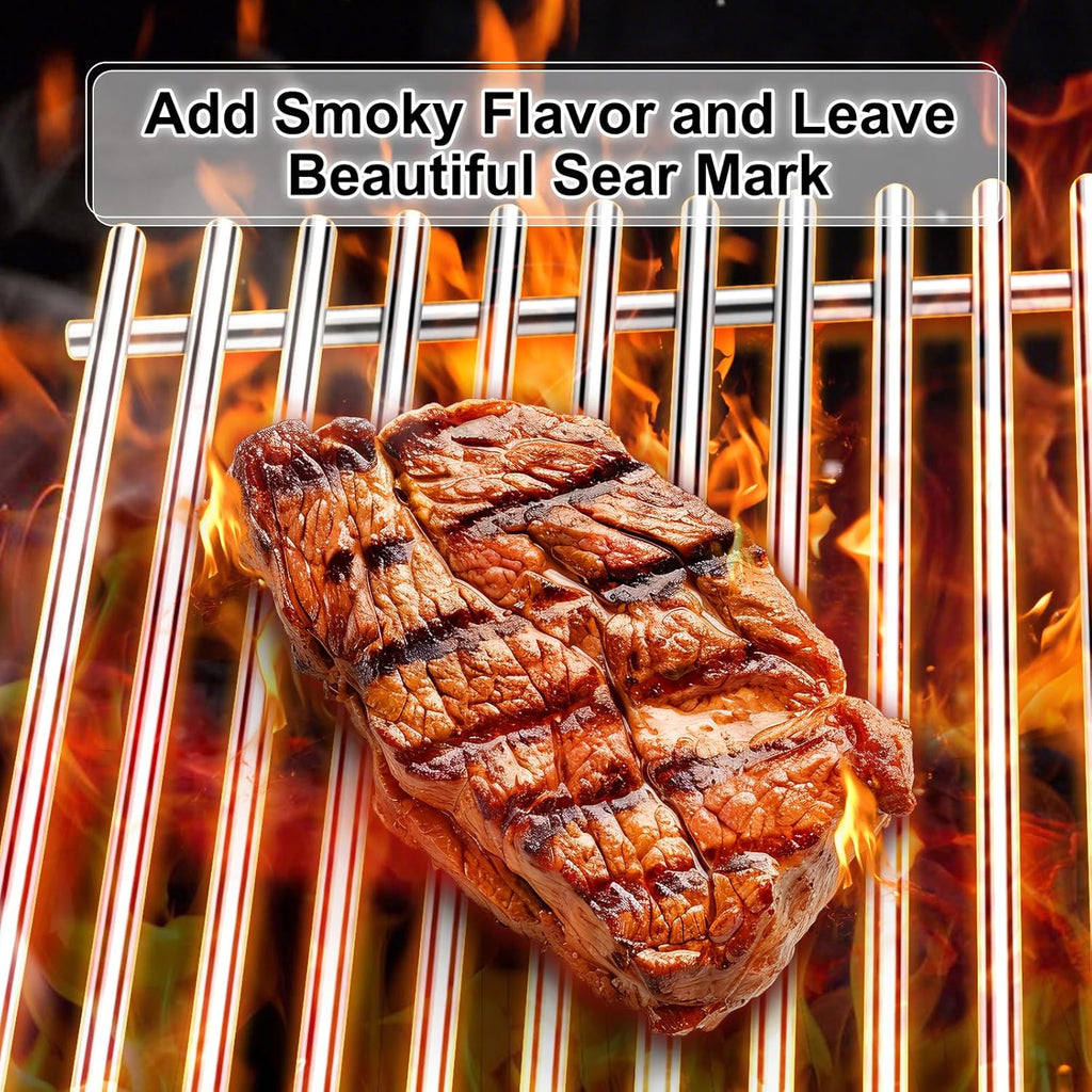 Grill Grates Parts for Weber Genesis II E-410, Weber Grill Parts Genesis 2 S-410, E/S-415, E/S-435, LX E/S-440, 66089, 66097, Flavorizer Bars Grids BBQ Grill Replacement Accessories 18 Inch