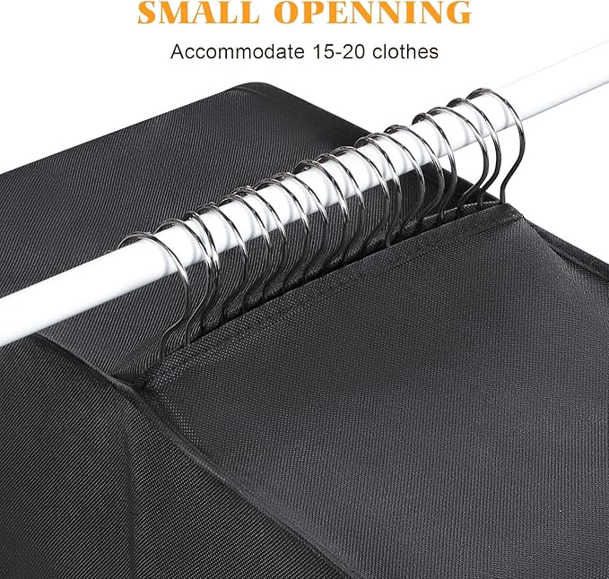 Univivi Hanging Garment Bag for Travel, 60" Heavy Duty Suit Bags, Extra Capacity Hanging Clothes Bag for Closet Storage, Dress Cover with Handles and Buckle Straps for Suit, Coat, Jacket