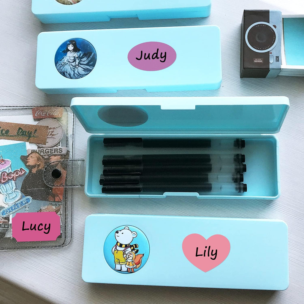 Wisdompro 256 Pcs Colored Label Stickers, Self Adhesive Gift Tag Stickers Blank Write on Labels for Essential Oil Bottles, Jars and Food Containers - 2 x 1.2 inch