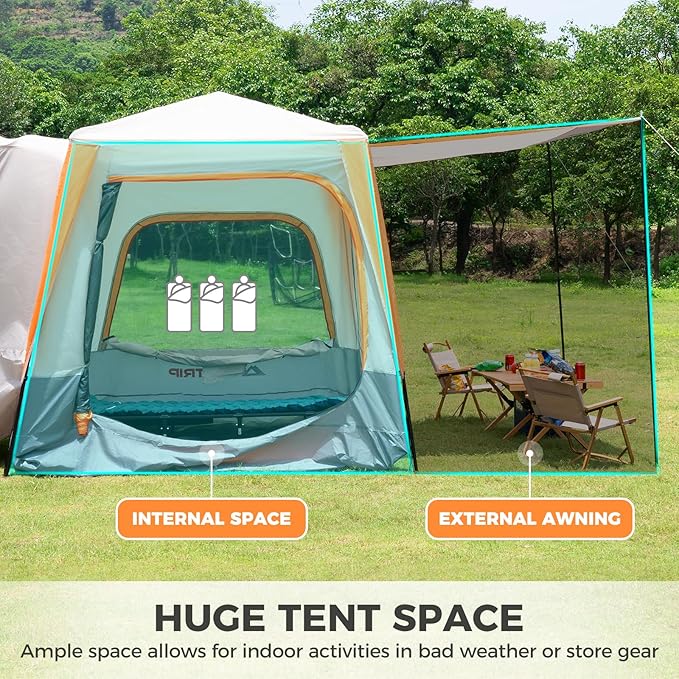 HEYTRIP SUV Tent for Camping with Poles Double Door Design SUV Camping Tent Waterproof Rainfly Car Camping Tent for Couples or Family