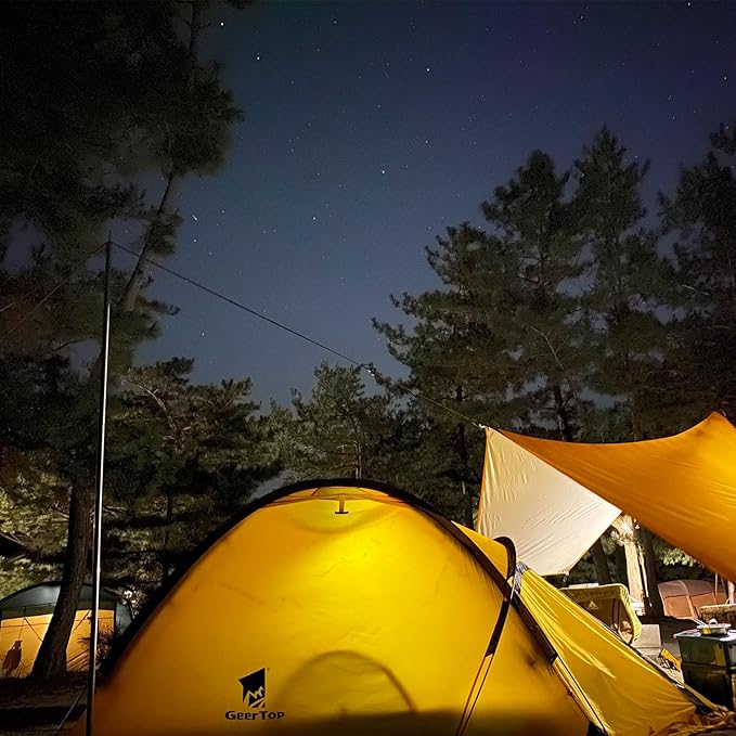 Geertop Portable 2 Person 4 Season Tent Waterproof Backpacking Tent Double Layer All Weather for Camping Hiking Travel Climbing Mountaineering - Easy Set Up