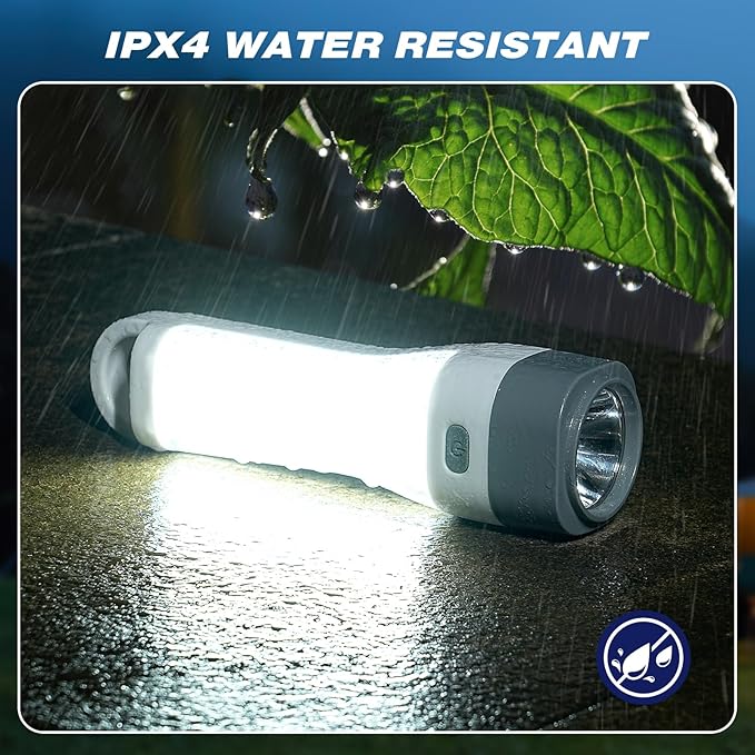 Solar LED Flashlight for Power Outages, Rechargeable Camping Flashlights with High Lumens, 5 Modes, Powerful and Bright Tactical Flash Light for Emergency, Outdoor, Home Use