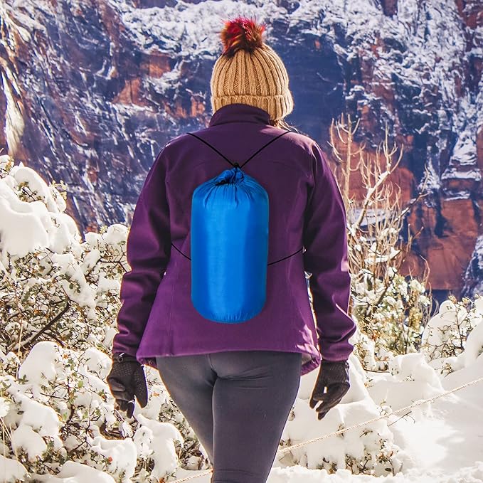 OBTANIM Camping Sleeping Bags Portable Waterproof Sleeping Bag for Adults Kids 4 Seasons Winter, Fall, Spring, Summer Backpacking Hiking Camping Mountaineering Indoor Outdoor Use