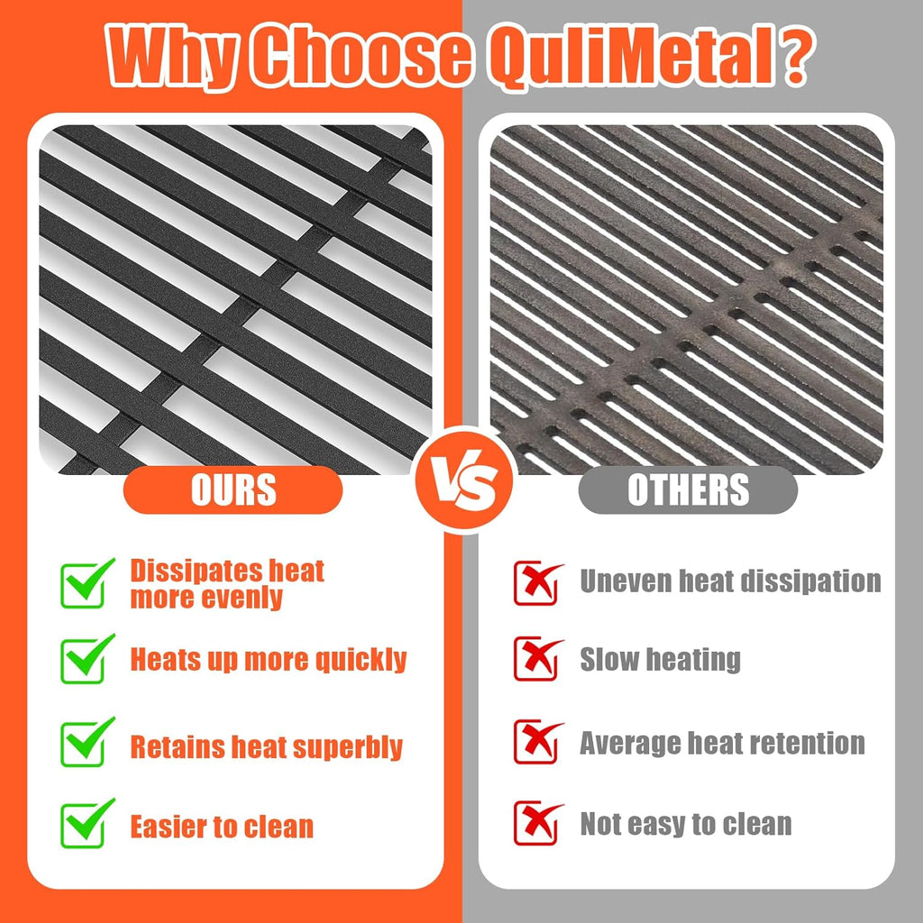 15.3" Flavorizer Bars & 17.5" Grill Grates for Weber Spirit Grill Parts, Spirit 300 Series (Front Control), Spirit II E/S-310 Gas Grills, Spirit Grill Replacement Parts for Weber GS4 Spirit 7638 7636