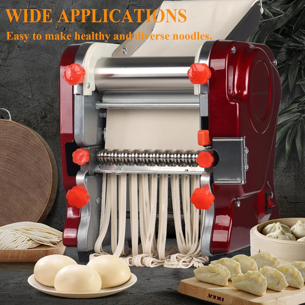 XINGYUEXUAN Electric Pasta Making Machine Commercial Noodle Spaghetti Maker Dough Roller with 2mm/6mm Cutter