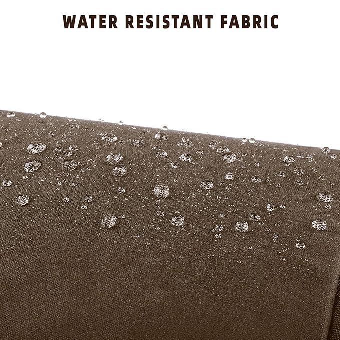 ZOMFELT Travel Toiletry Bag for Men, Travel Essentials Shaving Dopp Kit, Canvas Mens Toiletry Travel Bag, Water Resistant Cosmetic Bag for Toiletries Accessories, Brown