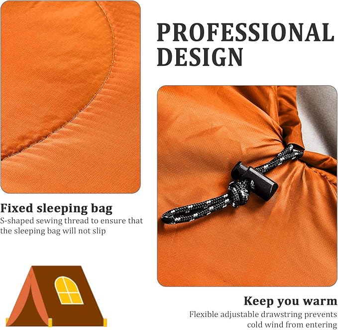 ECOOPRO Warm Weather Sleeping Bag - Portable, Waterproof, Compact Lightweight, Comfort with Compression Sack - Great for Outdoor Camping, Backpacking & Hiking-83 L x 30" W Fits Adults