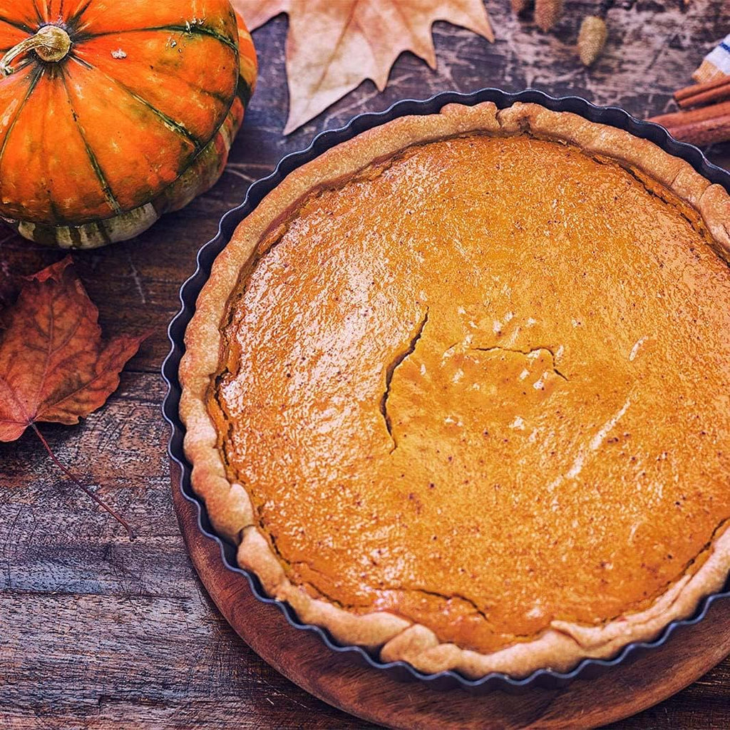 2 Pack Nonstick Tart Pan, Quiche Pan, Carbon Steel Deep-dish Pie Pan with Removable Loose Bottom (10 In)