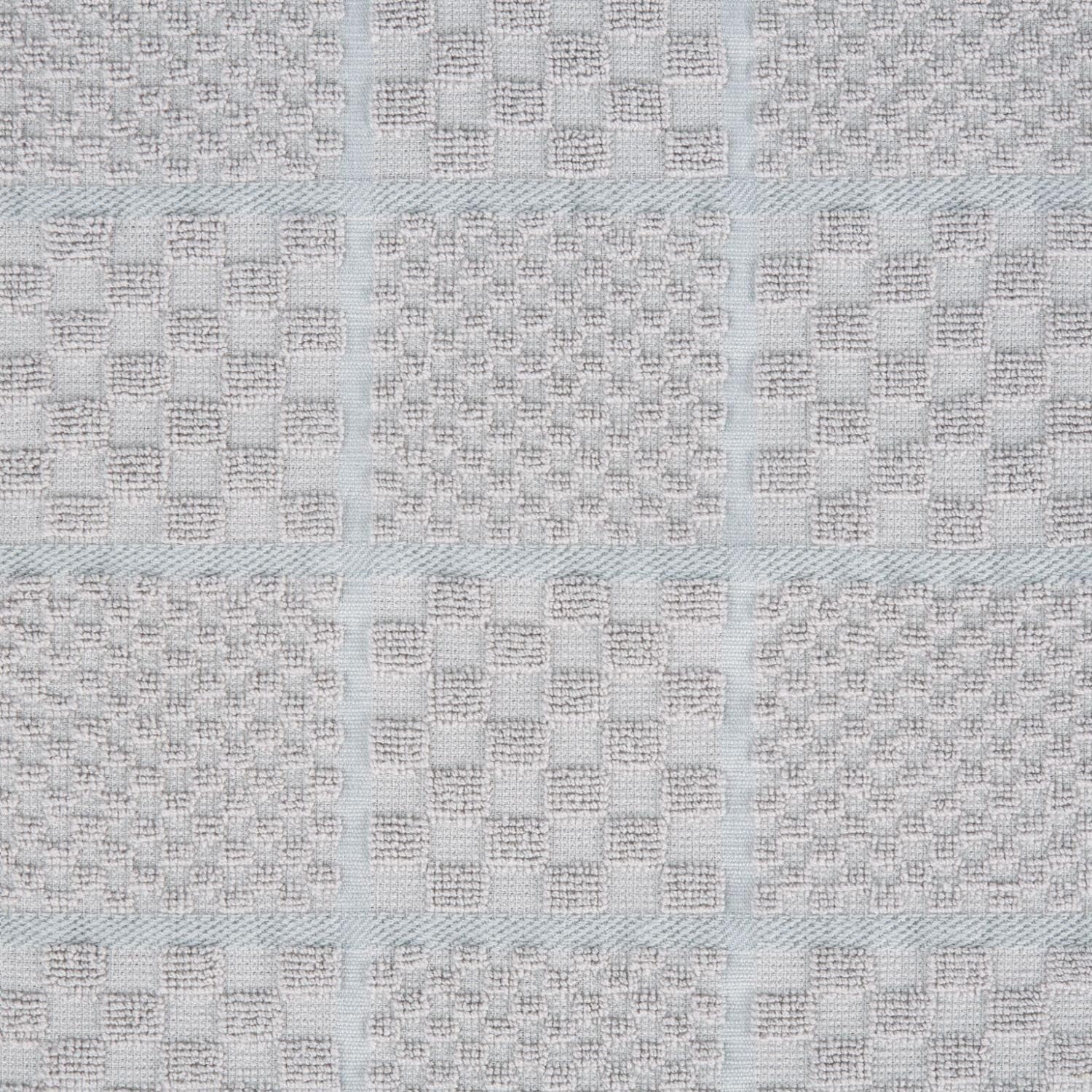 KITCHENAID Quilted Cotton Terry Cloth Oven Mitt, Pot Holder, Kitchen Towel 4-Pack Set, Heat Resistant, Silicone Grip, 16"x26", 7"x13" & 7"x10", Matte Grey