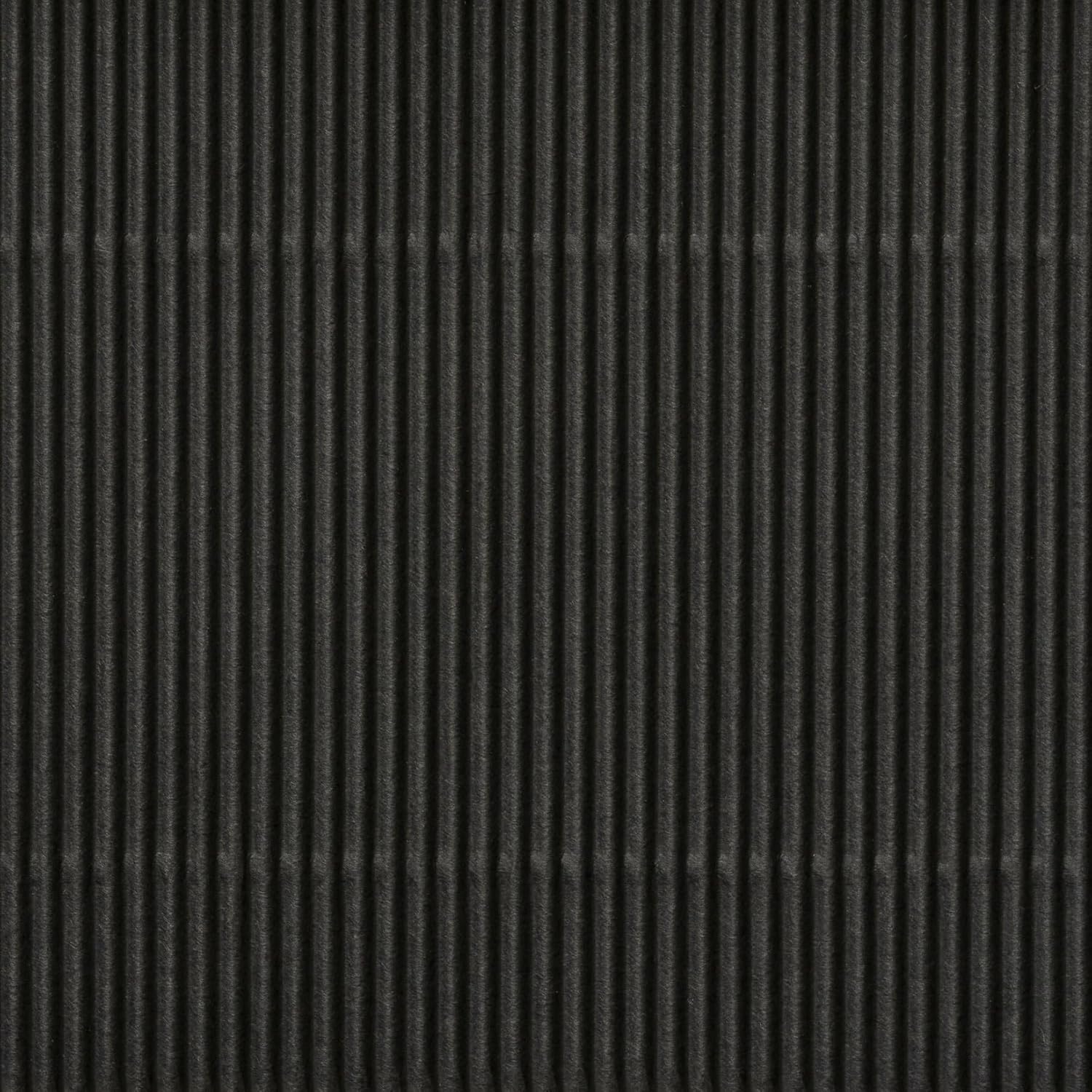 LA JOLIE MUSE Fluted Cardboard Storage Baskets with Leather-Like Lids, Paper Boxes Decorative Tray, Modern Basket Organizer Bins for Jewelry Shelve Bathroom Bedroom Organizing,Black, Set of 3