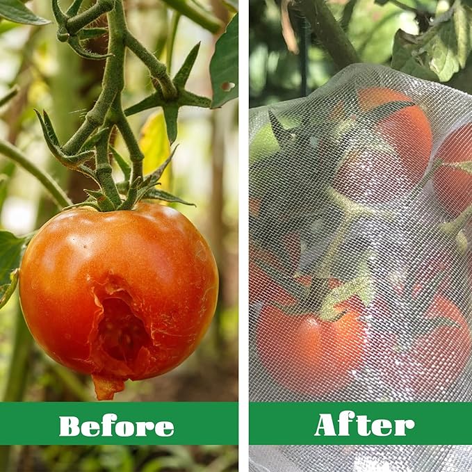 10x50FT Mosquito Netting,Garden Mesh Ultra Fine Plant Netting Barrier for Garden Protection,Mosquito Mesh Screen for Protect Vegetables Fruits from Birds Bugs