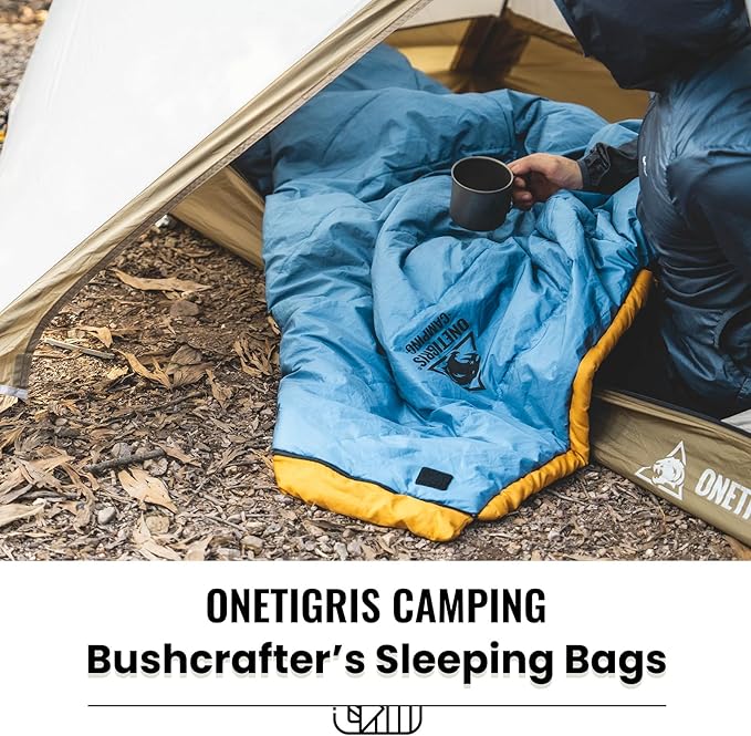 OneTigris Bushcrafter’s Sleeping Bags, Mummy Sleeping Bag for Camping Hiking Backpacking, Survival Gear