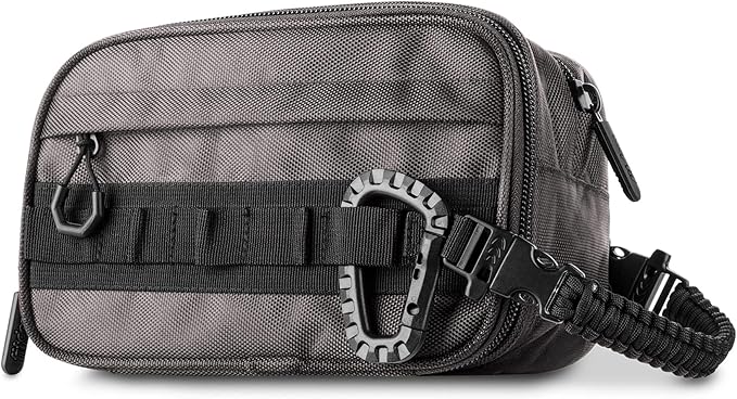 Fitdom Tactical Toiletry Bag Dopp Kit Case For Men. Perfect For Travel & Storage. Fits Large & Small Cosmetic Makeup, Clipper, Toothbrush, Shower, Shaving & Grooming Care. Best Overnight Organizer