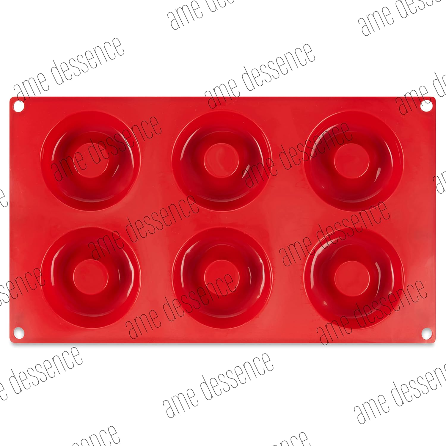 AME D'ESSENCE Savarin Shaped Silicone Baking Mold - Non-Stick, Flexible, 6-Cup Capacity (2.1 oz), Reusable and Food-Grade - Perfect for Savarins, Bundt Cakes, and More!