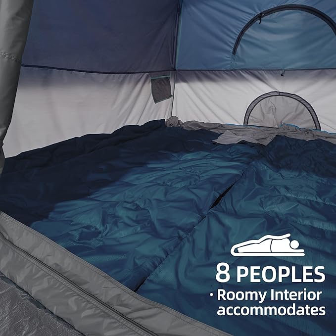 CAMEL CROWN Tents for Camping 4/8 Person Waterproof Quick Setup Folding Outdoor Backpacking Tents 4 People Family Hiking