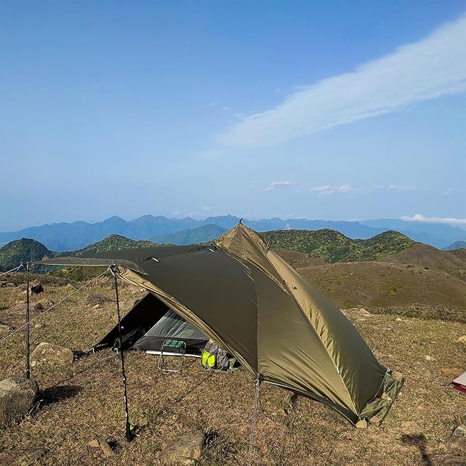 Camping Hot Tent with Wood Stove Jack Winter Teepee Tent 4 Season Backpacking Tent for Survival Hunting Military Fishing