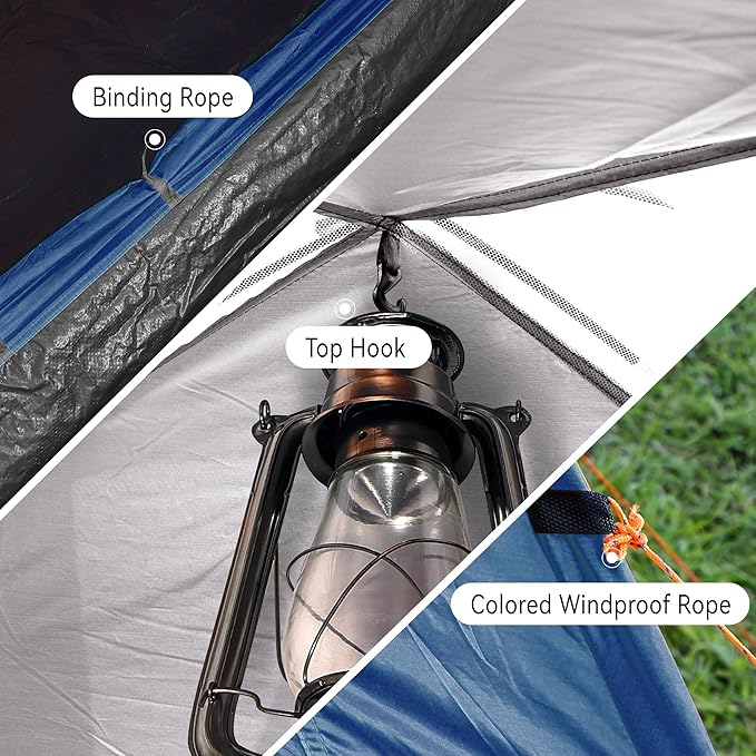 2 Person Camping Tent 4 Person Tents for Camping Windproof Tents for Camping Hiking Backpacking Traveling 2/3/4 Family People Tents for Camping Portable Tent with Carry Bag