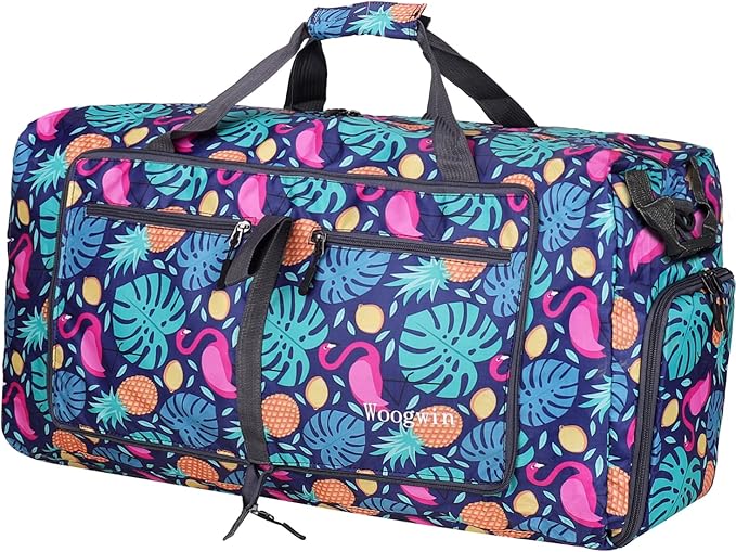 Woogwin Travel Duffel Bag Large Foldable Waterproof Overnight Bag for Beach Swim Bags Pool Sports Gym
