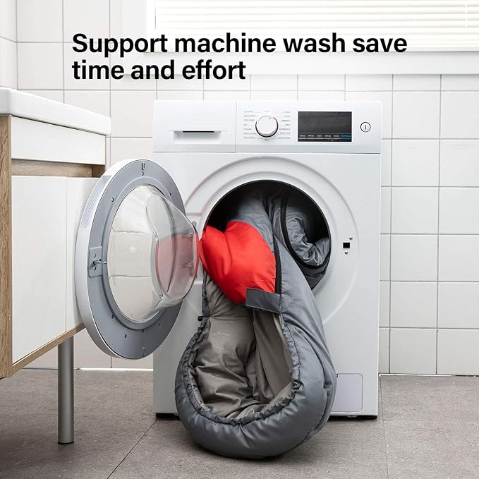 BISINNA Sleeping Bag with Pillow - 4 Season Backpacking Sleeping Bag Lightweight Waterproof Warm and Washable for Adults, Kids, Women, Men's Outdoors Camping, Hiking, Mountaineering