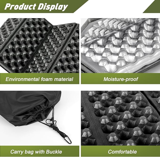 Portable Seat Cushion,Hunting Lightweight Foam Sit Pad,Camping Foam Mat for Hunting,Camping,Hiking, Outdoor Activities