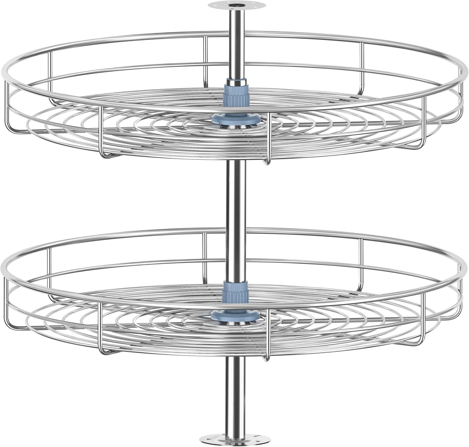 24" Lazy Susan Turntable for Cabinet - Corner Cabinet Organizer for Kitchen, Full Circle Corner Cabinet Lazy Susan Replacement Shelves Rotating Rack for Corner Base