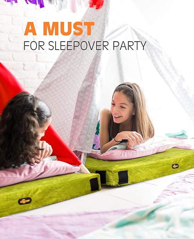 3 Inch GAIALOOP Thick Memory Foam Camping Mattress Sleeping Pad [Car/Tent/Cot] Glamping Portable Floor Mat Roll Up Futon Mattress for Guests Sleepover