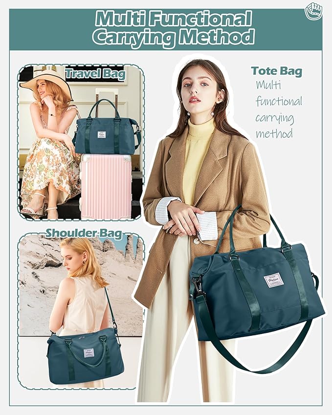 Gym Bag Womens,Travel Duffel Carry on Bag Sport Tote Bag Weekend Overnight Bag