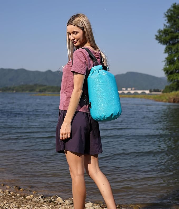 MARCHWAY Floating Waterproof Dry Bag Backpack 5L/10L/20L/30L/40L, Roll Top Sack Keeps Gear Dry for Kayaking, Rafting, Boating, Swimming, Camping, Hiking, Beach, Fishing