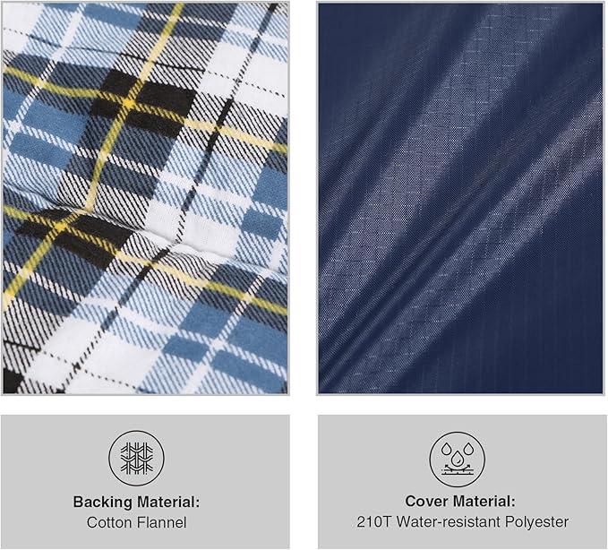 REDCAMP Cotton Flannel Sleeping Bag for Camping Backpacking, Adults Cold Weather Envelope Sleeping Bags with 2/3/4lbs Filling