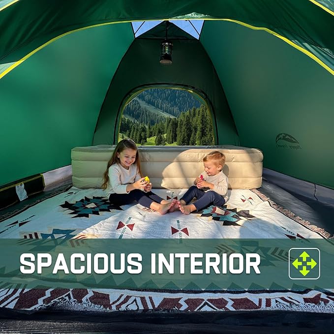 Happy Travel 1/2/3/4 Person Camping Tent, Instant Easy Pop Up Tents for Camping,Automatic Waterproof Family Camping Tent, Easy Set Up Tent,Portable Windproof Dome Tent for Camping Hiking & Traveling