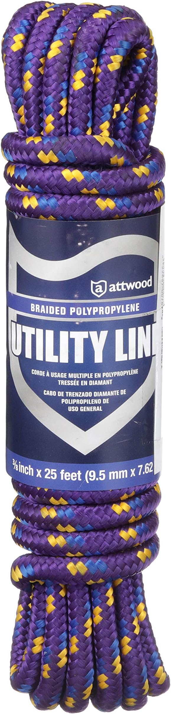 Attwood Neon Colored Diamond Braided Polypropylene Marine Utility Cord