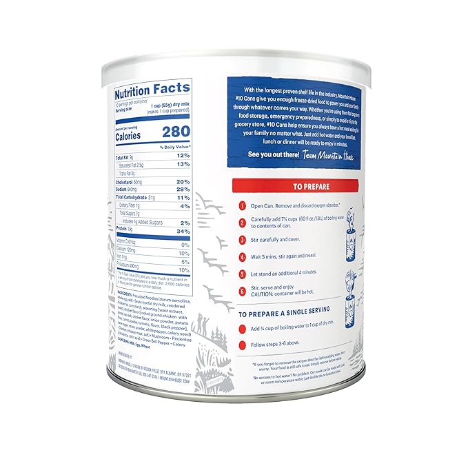 Mountain House Homestyle Chicken Noodle Casserole #10 Can | Freeze Dried Survival & Emergency Food | 10 Servings