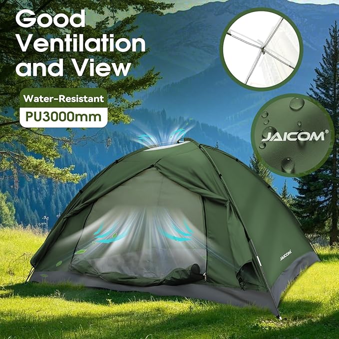 1/2/4 Person Camping Tent - Lightweight Backpacking Tent, Waterproof Windproof Easy Setup Hiking Tent, Suitable for Outdoor, Family, Camping, Hunting, Mountaineering Travel