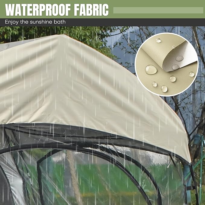 Auveach SUV Tent for Camping for 3-4 Person, 6.8 FT Clear PVC Bubble Car Tent with 9.5mm Thick Poles, SUV Tailgate Tent with Waterproof PU4000mm and Anti-UV Coating for Camping Fishing Activities