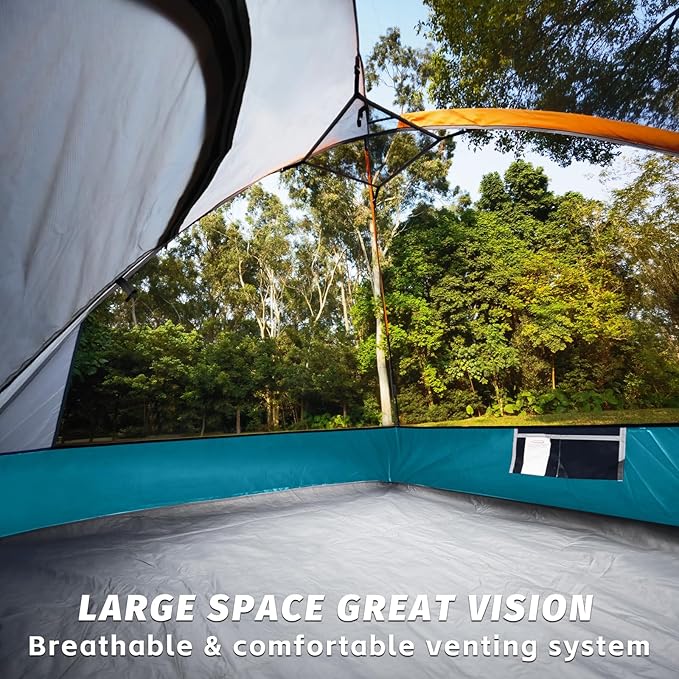 Camping Tent 4 Person, Waterproof Windproof Tent with Rainfly Easy Set up-Portable Dome Tents for Camping