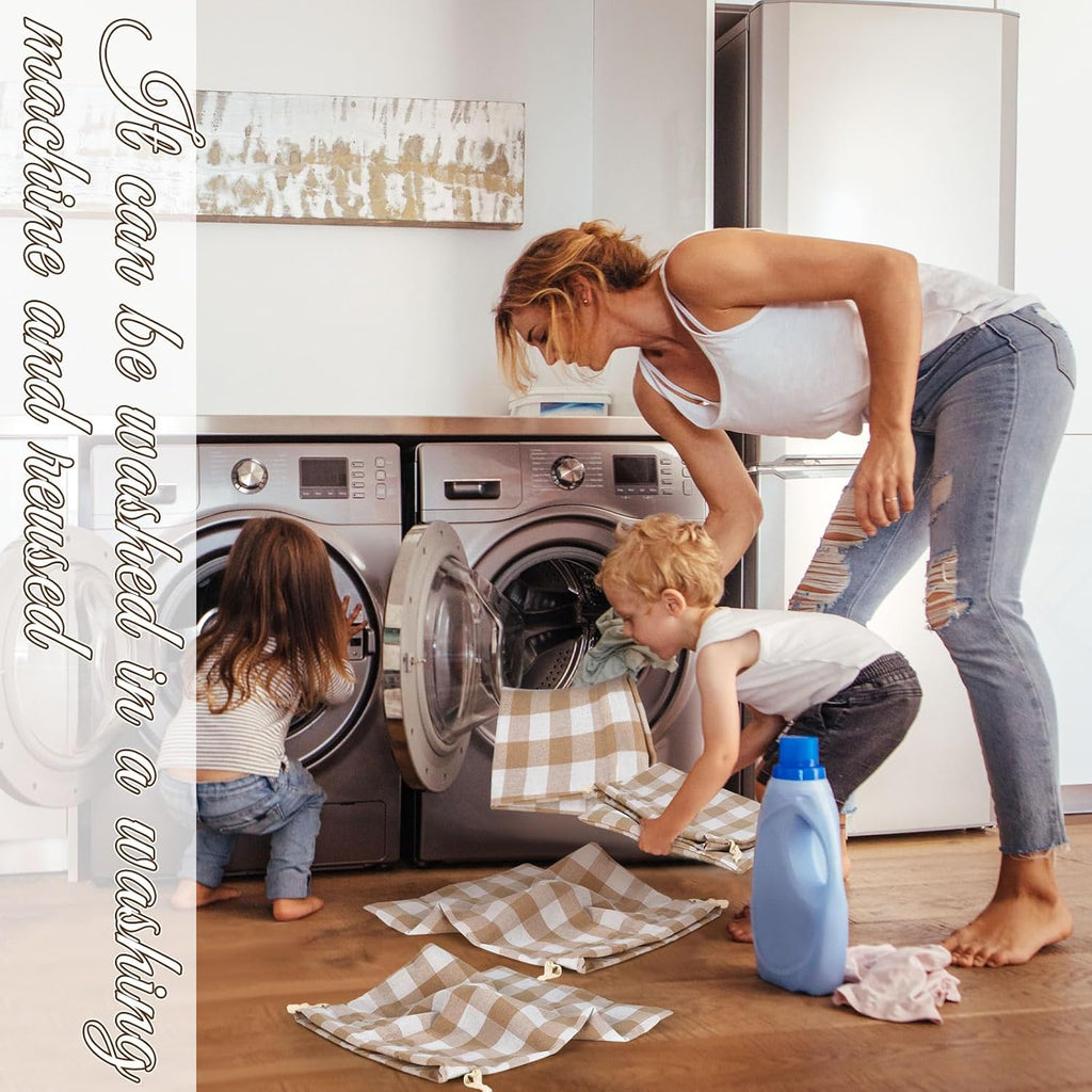 2 Pcs Lined Bread Bags for Homemade Sourdough Bread Reusable Storage Bag with Plastic 13 * 17 Inch Lined Saver Container Bag Cotton Homemade Bags(Classic Style)