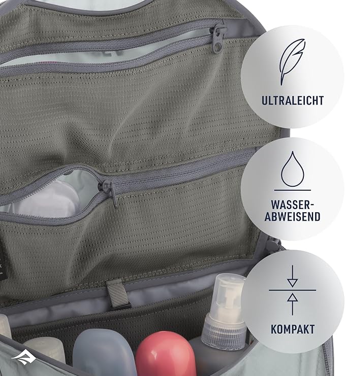 Sea to Summit TravellingLight Hanging Toiletry Bag, Travel Organizer for Men and Women