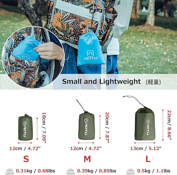 Azarxis Waterproof Camping Tent Tarp Hammock Rain Fly Footprint Ground Cloth Shelter Sunshade Beach Picnic Blanket Mat for Outdoor Camping Park Lawn