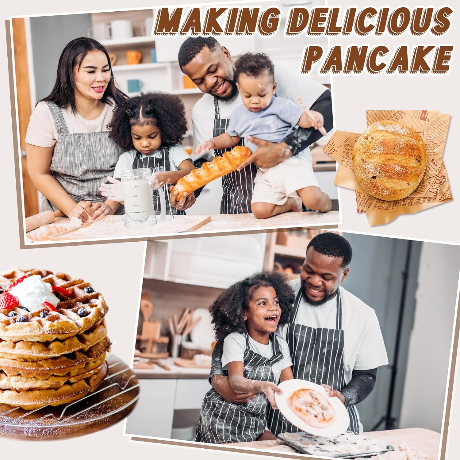 2 Pcs Cupcake Batter Dispenser Pancake Mix Dispenser 4 Cups with Squeeze Handle Tools for Pancake, Cupcake, Cookie, Cake, Waffles, Ice Cream Baking Gifts for Kitchen Housewarming (White)