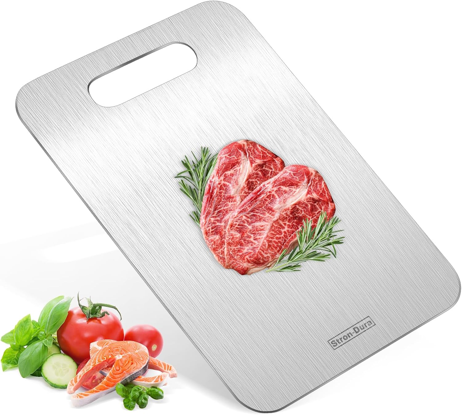 Cutting Boards for Kitchen, Cutting Board, Foodgrade Stainless Steel Cutting Board for Meat,Fruit, Vegetables, Outdoor or Indoor, L 15 .4" * 11"