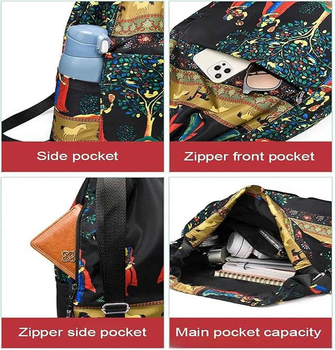 Drawstring Foldable Large Capacity Dry-wet Separation Travel Sports Backpack Waterproof Gym Bag with Multiple Pockets (A)