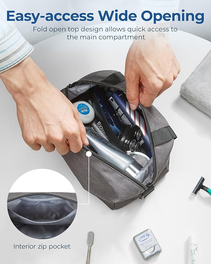 BAGSMART Toiletry Bag for Women, Travel Cosmetic Makeup Bag Organizer Water-resistant, Large Hanging Dopp Kit Gifts for Womens Toiletries Essentials Accessories, Pink