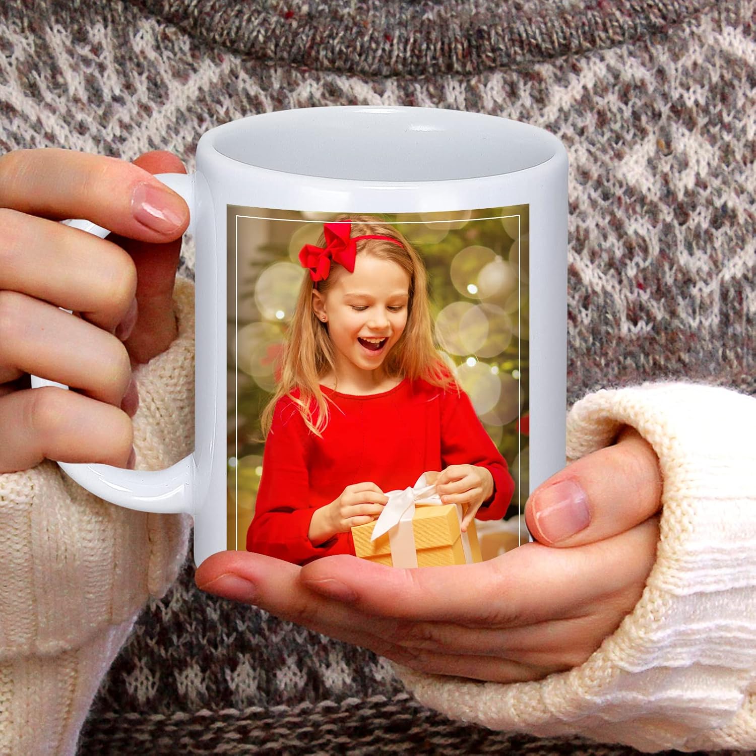 Sublimation Mugs, 12Pcs Coffee Mugs Blank White Ceramic Coffee Mug Set Sublimation Cups 11 oz Christmas Coffee Mug for Hot Chocolate Latte Tea Milk DIY Products