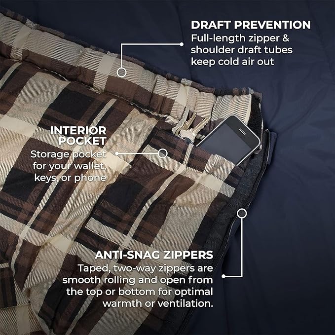 TETON Celsius XL, -25F, 20F, 0F Degree Sleeping Bags, All Weather Warm Sleeping Bag for Adults and Kids, Camping Season, Compression Sack Included