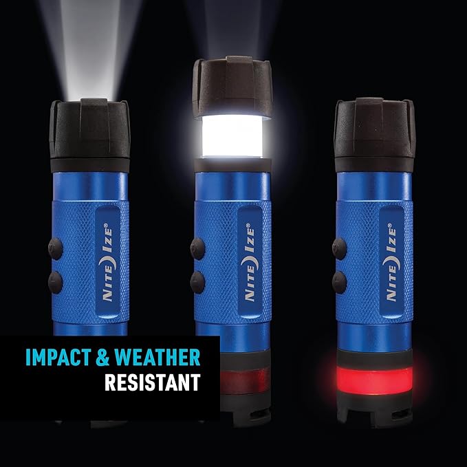 Nite Ize Radiant 3-in-1 LED Mini Flashlight - Versatile Flashlight with 80 Lumen Light - Use as Safety Light, Flashlight, or Mini Lantern - Blue