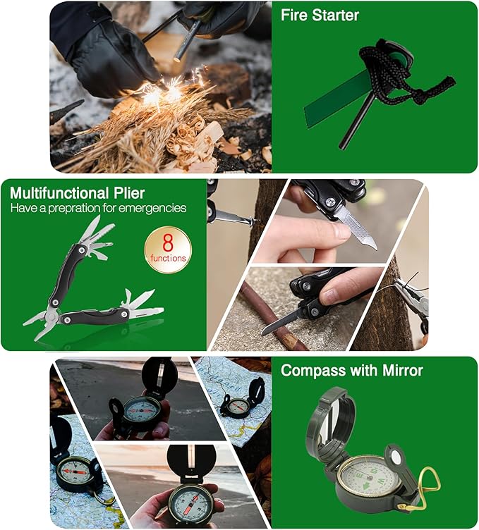 Waterproof Boat First Aid Kit - 3L Roll Top Emergency Medical Supplies for Kayaking, Marine Safety & Survival Gear with 234pcs Accessories Red